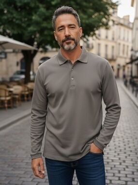 Grand Slam Performance Airflow Long Sleeve Polo Shirt Gray Size XL (EUC)